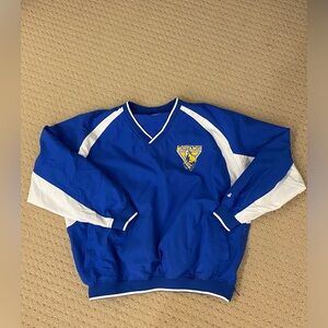 Embroidered Windbreaker Pullover Crewneck